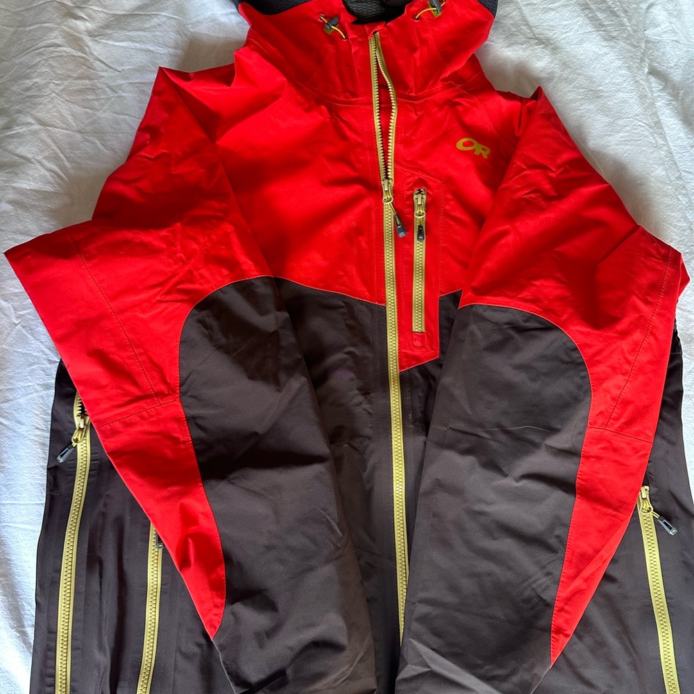 Outdoor Research Kids Red and Black Raincoat